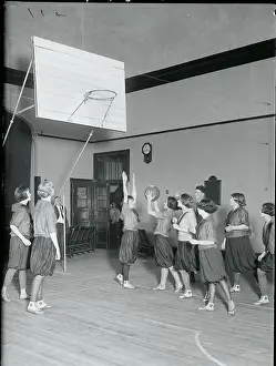 Practice Prints: Girls Playing Basketball