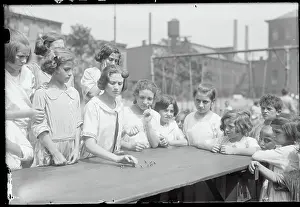 Girls Playing Jacks