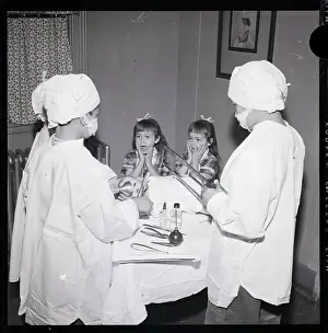 Clinic Prints: Girls Screaming At Doll Doctors