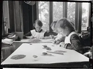 Czechoslovakia Prints: Girls Working as Jewel Center Apprentices