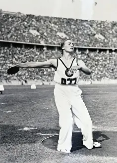 Discus Prints: Gisela Mauermayer Discus Gold Medalist