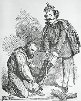 Giuseppe Garibaldi Kneeling Before Victor Emanuel