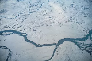 Pete Lomchid Landscape Photography Collection: Glacier from above the air plane