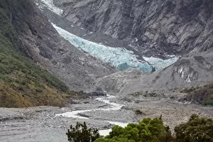 Glacier tongue of the Franz Josef Glacier, Franz Josef Glacier, Westland National Park, West Coast Region, New Zealand
