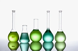 Turquoise Colored Collection: glass laboratory flasks