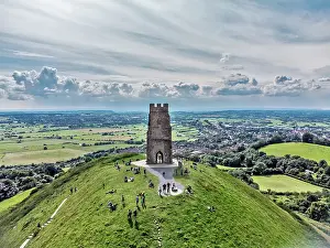 Glastonbury Tor. The island of Avalon, known as the heart Chakra of the world