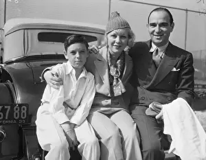 Arm Around Shoulder Prints: Glenda Farrell and Bob Riskin with Son