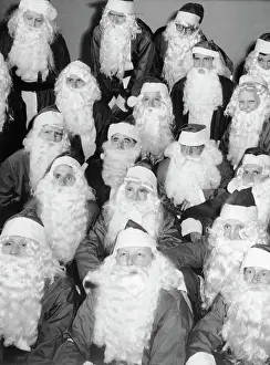 Volunteer Prints: Glenn Ford Posing with Other Santas