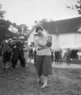 Glenna Collett in Golfing Action