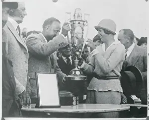 Glenna Collett Receiving Trophy