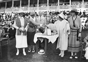 West Virginia Prints: Glenna Collett Receiving Trophy