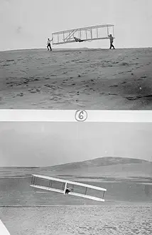 Glider Prints: Glider Flying Low Near Land