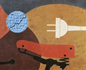 Three Objects Prints: Globe and Plug In