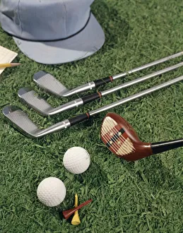 Driver Gallery: Glof Clubs Hat Balls Tee Scoring Card Pencil
