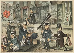 Commerce Prints: Gloomy Cartoon on Woes of Wall Street Condition
