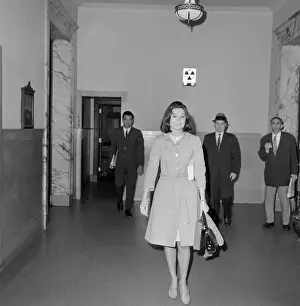 Gloria Steinem Walking down Hallway
