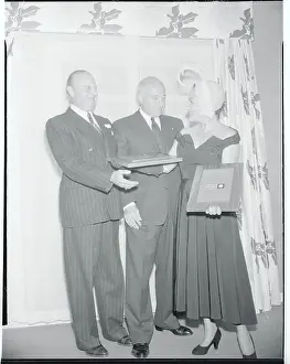 Gloria Swanson Giving Awards to Prestigious Film figures
