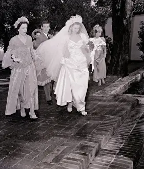 Santa Barbara Prints: Gloria Vanderbilt and Daughter at Wedding