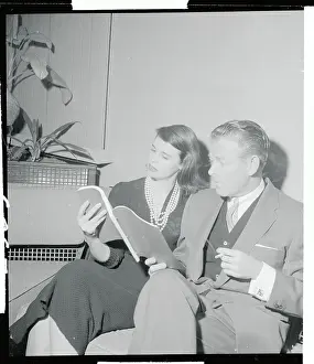 Gloria Vanderbilt Reading a Script