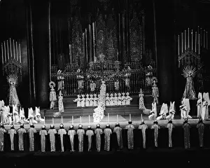 Prints of Scene from the the original production of the Glory of Easter pageant, a yearly production at Radio City Music Hall, an art deco theater located at 1260 Avenue of the Americas, New York, New York Where New York’s brightest moments take center stage: Glory Of Easter At Radio City Music Hall