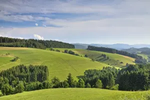 Hilly Prints: Glottertal valley, Black Forest mountain range, Baden-Wuerttemberg, Germany, Europe