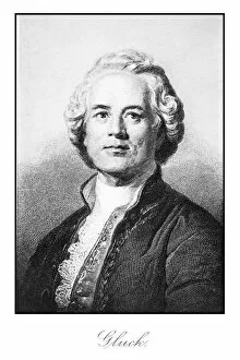 Famous Music Composers Gallery: Gluck engraving