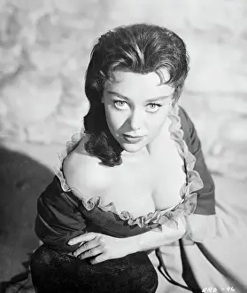 Frankfurt Prints: Glynis Johns Posing in Frilly Off The Shoulders Dress