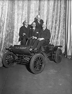 Alfred P Prints: GM Auto Execs Trying out Old Oldsmobile