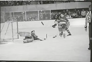 Goalie John McCartan Blocking Shot