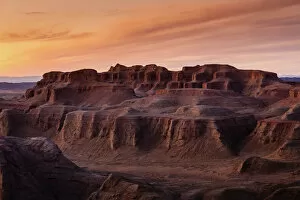Desert Gallery: The Gobi Desert with dramatic sky at china