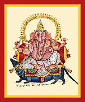 Bells Prints: God Vighneshvara (a form of Gaṇeśa)