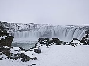 Images Dated 10th March 2013: Godafoss waterfall, Gemeinde Pingeyjarsveit, North Iceland, Iceland