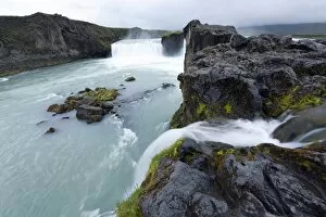 Godafoss, Waterfall of the Gods, Skjalfandafljot, Iceland, Europe