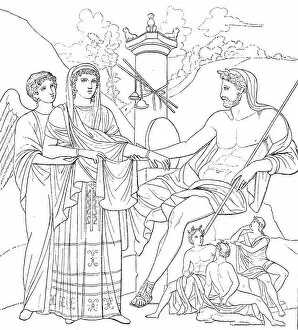 Images Dated 13th November 2018: Goddess Hera visits Zeus