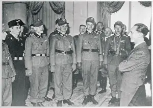 Goebbels Receiving Young SS Fighters 1944