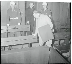 Nuremberg Prints: Goering Entering Nuremburg Courtroom