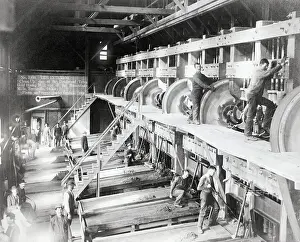 Gold Stamp Mill Interior W/Busy Workers