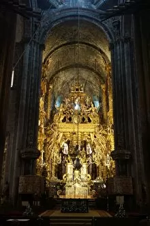 Romanesque Collection: Golden Altar, Cathedral of Santiago de Compostela, Spain
