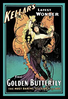Halloween Prints: Golden Butterfly: Kellar's Latest Wonder