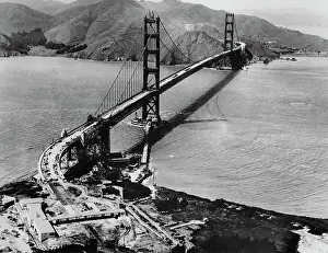 Huty31921 Prints: Golden Gate Bridge Under Construction