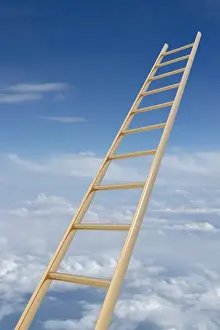 Dimensional Prints: Golden ladder in the clouds, composing