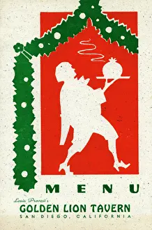 1941 Prints: Golden Lion Tavern, Christmas