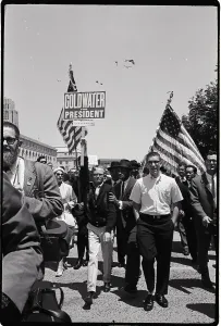 Anti Prints: Goldwater Supporter W/Sign In March