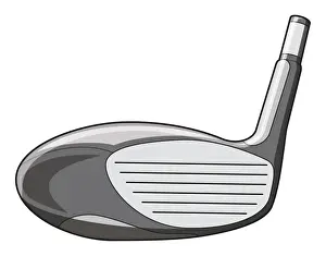 Silver Colored Prints: Golf club, clubhead