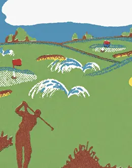 Illustrat Prints: Golf Course