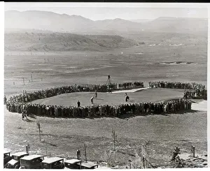Overhead Prints: Golf Spectators on Course