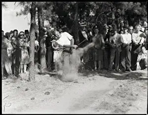 Spokane Prints: Golfer Bob Hamilton Makes Bogey in Woods