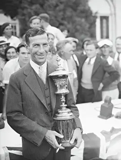 Baltimore Prints: Golfer C. Ross Somerville Holding Golf Trophy