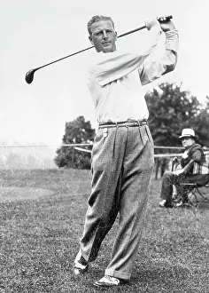 Pittsburgh Prints: Golfer Craig Wood Swinging Club