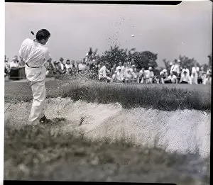 Tournament Prints: Golfer Lawson Little Blasts Out of Sand